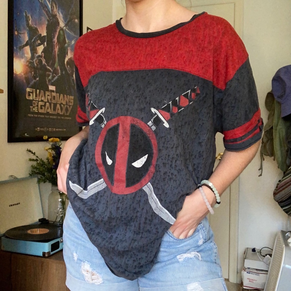 Oversized Deadpool Tee Shirt